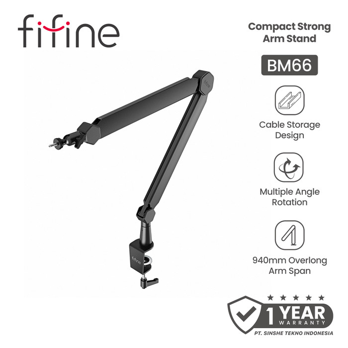 Fifine BM66 Mic Boom Arm Stand with Build-in Springs