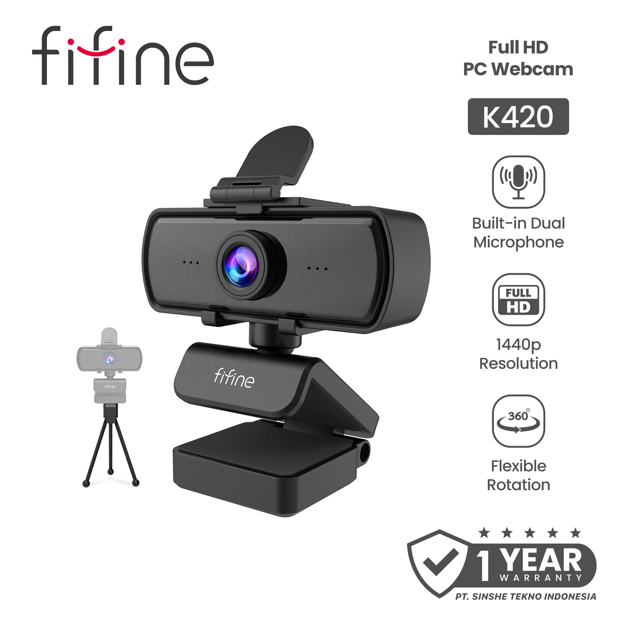 Fifine K420 HD Webcam