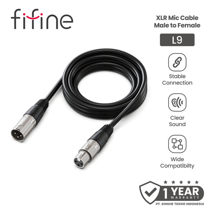 FIFINE L9 XLR Cable for Connecting Interfaces or Audio Mixers