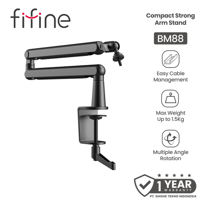 Fifine BM88 Mic Boom Arm Stand with Build-in Springs
